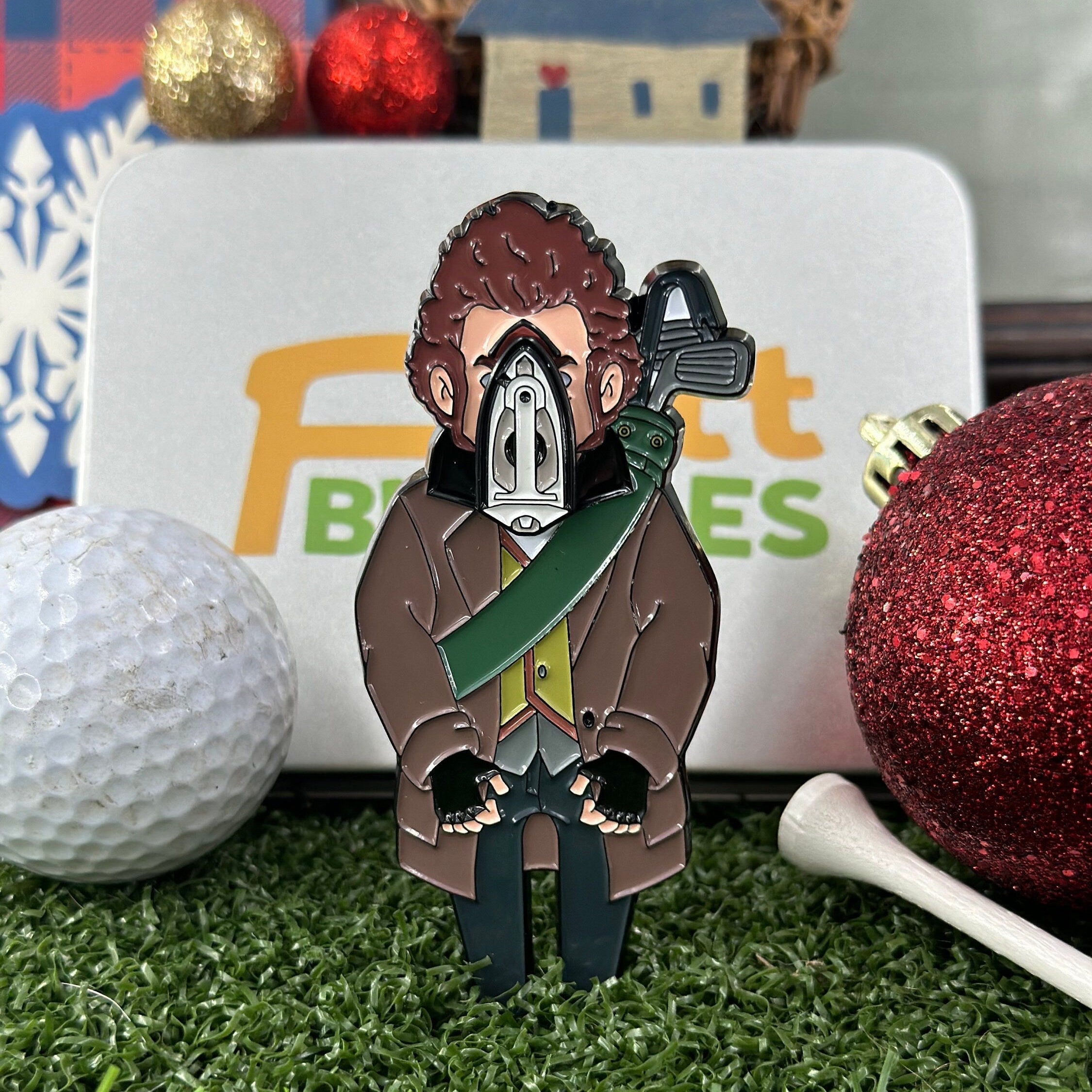 PuttBuddies™ - Holiday Edition: Home Along Ball Marker and Divot Tool Gift Set, Christmas Golf Gift, Unique Golf Accessories
